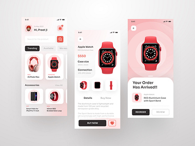 Apple Product Store App airpods app apple apple watch appuiux colors design ecommerce ecommerce app minimal product design trending trends ui uidesign uiux