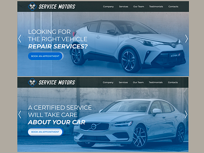 Hero Section for Car Service Website car figma graphic design hero section mockup design prototype service slider vector web design