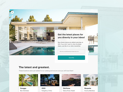 Mailing List Subscription - DailyUI - 026 book booking dailyui email holidays home hotel house landing landing page landingpage luxury mail mailing mailing list newsletter subscribe subscription vacation website