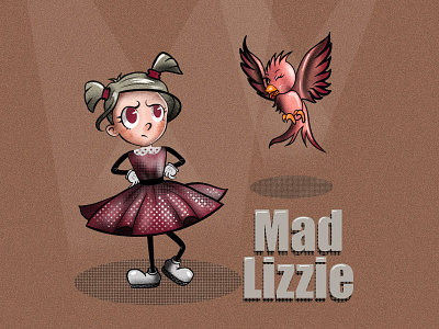 Mad Lizzie 1930s 2d illustration apple pencil cartoon cartoon character character character design illustration procreate retro retro art typography vintage art vintage toon