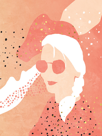 Texture with portrait color glasses illustration orange peach portrait summer texture textures