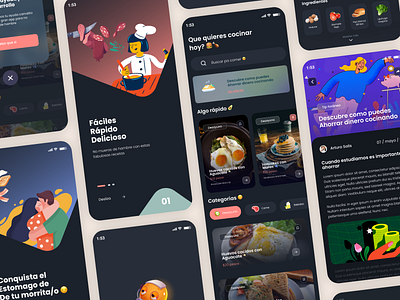 Recipes Concept App branding concept creative creative design design illustration inspiration recipe app recipes ui ux