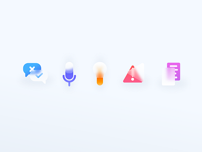 Glassmorphic icons glass glass effect glassmorphism icon iconography minimal