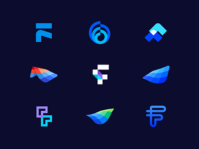 Flowdesk Logo Concepts blue logo brand and identity brand identity branding crypto design finance fintech fintech branding fintech branding studio fintech logo fintech logos flow identity logo logo design logo icon purple logo smart logo volatility