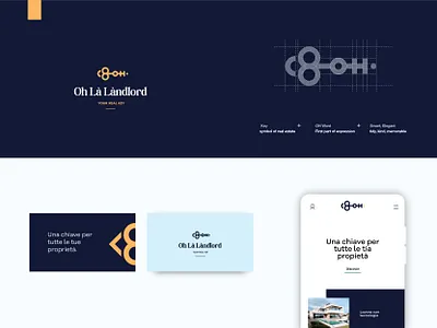 Oh Là Làndlord Brand brand identity branding home house icon logotype minimal real estate real estate agency