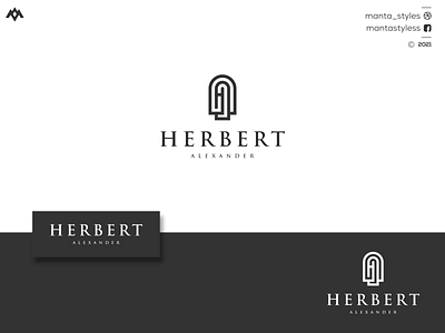 Herbert Alexander app brand design brand identity branding design flat design icon illustration letter logo logo design logomaker minimal typogaphy typography ui ux vector