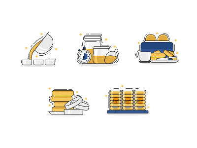 Scrumpets Illustrations app cake design food icon iconography illustration scrumpets ui ux vector