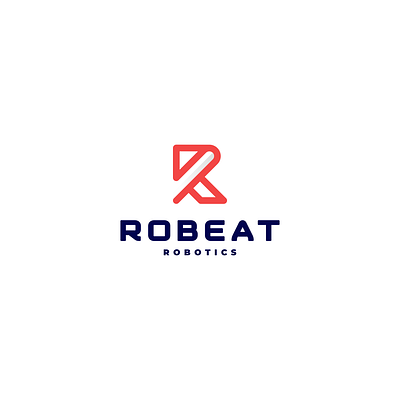 Robeat Robotics branding design icon lettermark logo logotype monogram robot robotic robots rocket rocket logo rockets rr symbol technology