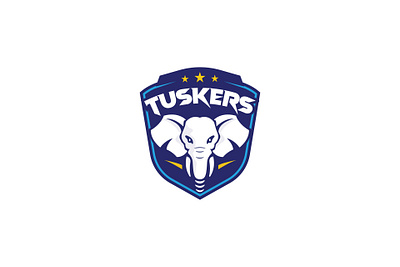 Tuskers Sports Academy drawing elephant elephant logo emblem illustration logo logo design sports logo tusker vector