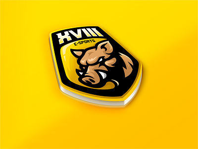 XVIII e-sport boar brand design dribbble e sports gaming illustration logo mascot pig shield sport sport logo sportlogo