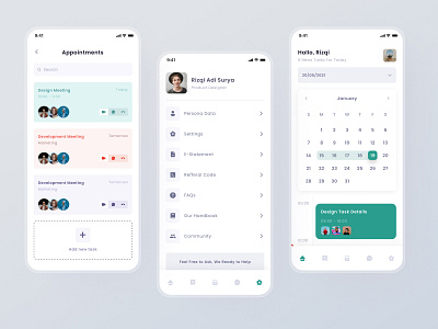 Task Management App - Part 2 app daily ui dailyui design illustration illustrator minimal mockups ui vector