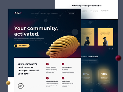 Orbiit Website Exploration 🪐 clean ui uidesign uidesigner uiux uiuxdesign uiuxdesigner userinterface webdesign webdesigner