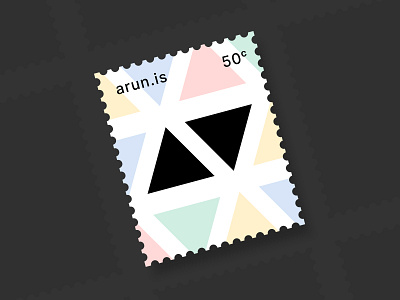 arun.is newsletter 021 colors geometric rainbow stamp triangles