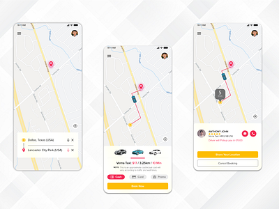 Taxi Booking App UI app concept app design app designer app ui car car app car ride design mobile ride ridesharing taxi taxi app taxi booking taxi booking app uber uber app uber clone uber clone app uber design