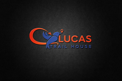 Lucas Trail House Logo airline company creative modern new print ready travel travel agency travelling