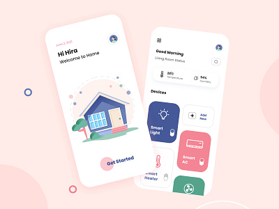 Smart Home Mobile App app interface minimal mobile mobile app mobile apps mobile ui mobileapp mobileappdesign ui ui design uiux ux ux ui design