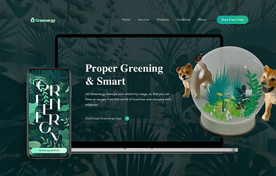 Greenergy Mockup app branding design icon logo ui ux vector web website