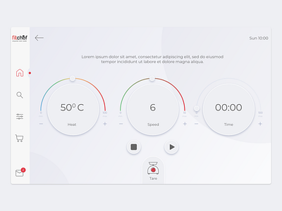 Fitchef Dashboard Control Menu app dashboard dashboard app dashboard ui flat icon illustration mobile ui ux web website