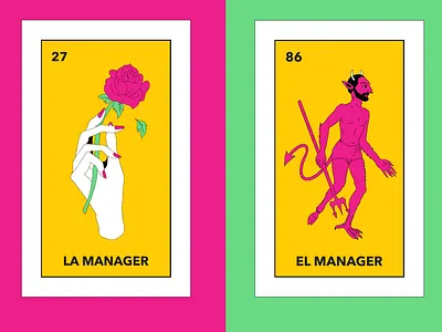 PADRE business cards businesscards businesscardsdesign california eldiablo graphicdesign illustration illustrator larosa long beach loteria manager mexican art mexico procreate