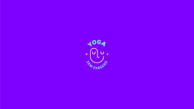 Yoga Sem exagero brand branding design flat happy icon logo logotype mark minimal pilates purple smile smiley face vector yoga