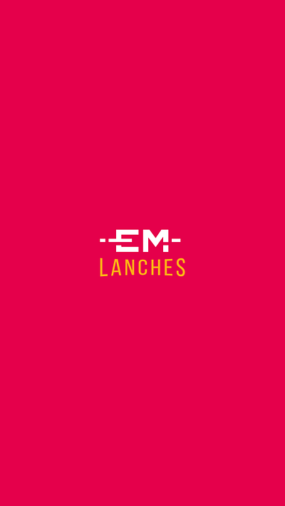 EM Lanhches brand branding delivery design flat food icon lettermark letters logo minimal red restaurant vector wordmark wordmarks yellow