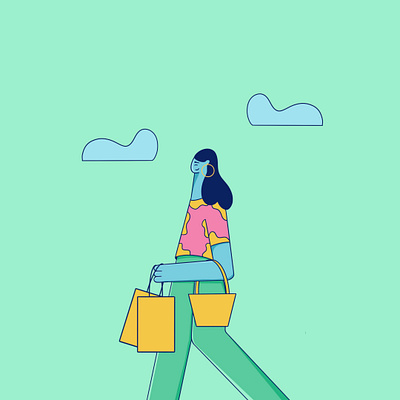 Shopping 2d art behance character character design character illustration characterdesign characters dribbble flat flat character flat design flat illustrator freelance illustrator illustration illustrator procreate procreate art vector illustration