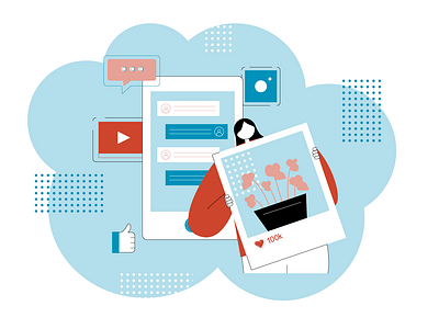 Social Media | Illustration branding design digital art illustration ui vector web