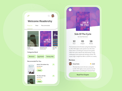 Readershy app mobile design app app design application books design designapp reader reading app ui ux