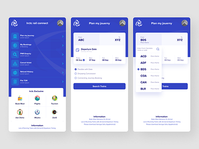 IRCTC - Train booking app booking clean creative design friends irctc new ticket train travel trip ui ux visual visual design