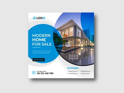Real Estate Social Media Post Template agency armankf artvect banner commercial company design development elegant estate facebook