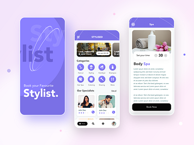 Saloon Bookings app bookappointment booking bookinui graphicdesign mobile app design saloon saloonui ui ui design ux ux design vector