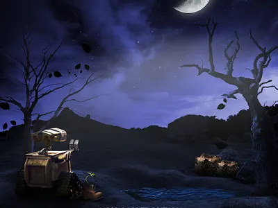 WALL-E DIGITAL EDICIÓN animation art artedigital artist artistadigital design designs digital disney flyer manipulation marketing minimal typography wall e web
