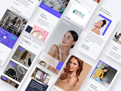 Primed Pharmacy Website (mobile version) app clean creative design ecommerce figma inspiration interface mobile design modern page pharmacy purple shop typography ui uiux ux web webdesign