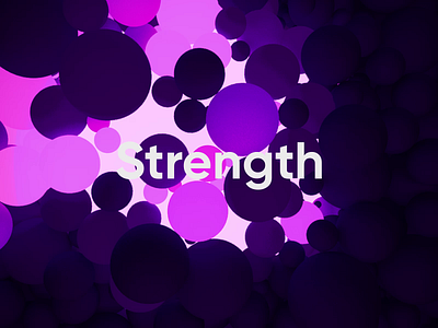 Strength 3d animation balls branding c4d cinema4d colorful colors dark design illustration minimal motion typography vector