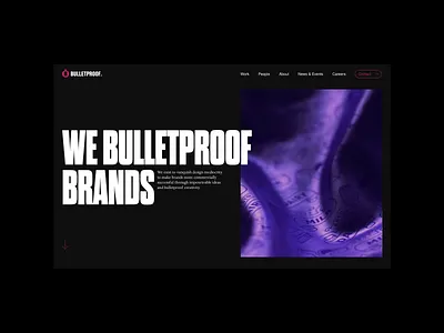 Bulletproof Site Launch agency branding minimal motion motion design portfolio typography ui web web design website