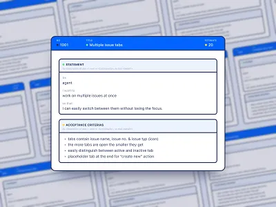 Customer Support - User Stories clean customer service customer support dashboard design figma product design product owner typography ui uiux user interface user story ux ux design web webapp webdesign website
