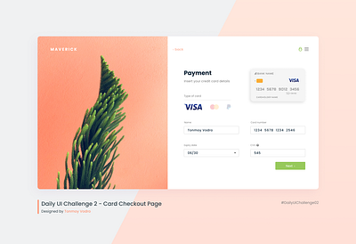 Checkout Page, Daily UI 2 2021 design atm blur card design checkbox checkout credit card dailyuichallenge landing page landing page design mastercard new design new ui paypal ui uidesign uiux visa card