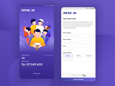 Infakin Mobile Web Landing Page app branding design donation donation app homepage illustration infaq islam islamic landing page mobile mobile design mobile ui moslem ui uidesign ux uxui