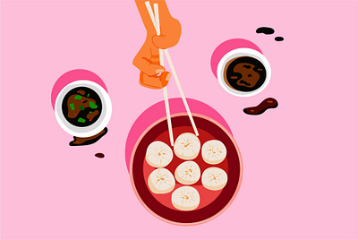 Dim sum bao food illustration illustration