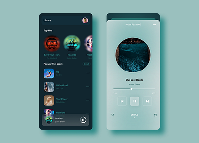 Music Player App app design mobile app mobile app design music app music player app ui ux ux design uxdesign uxui