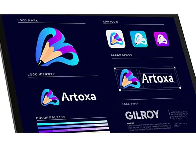 Artoxa Brand Identity App Icon Design a logo abstract app app icon art brand identity branding design identity letter logo logo design logo designer logo mark logodesign marketing concept modern s letter logo software symbol technology unused