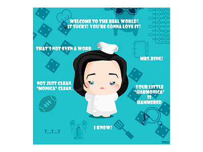 Monica Geller design illustration
