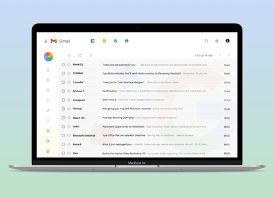 02 Daily UI. Gmail Redesign 2021 branding button design gmail gmail signature google google design minimalism neumorphic new trend ui ux web