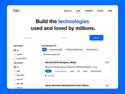 Redesign Browse all jobs - Website app career clean figma jobs redesign ui ux