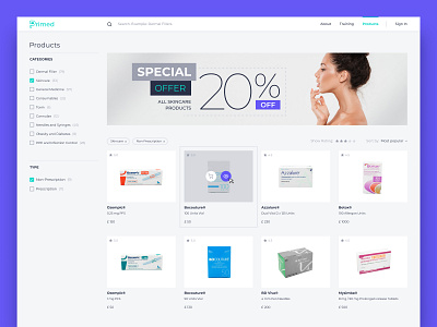 Design for Primed Pharmacy Website calendar design checkout design fields filter interface layout login london mobile ui modern navigation pharmacy popup product page registration step by step ux webdesign wireframe