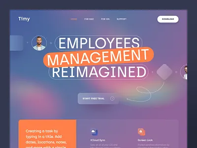 Timy Website interface product service startup ui ux web website