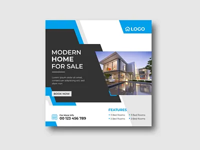 Real Estate Social Media Post Template agency armankf artvect banner commercial company design development elegant estate facebook