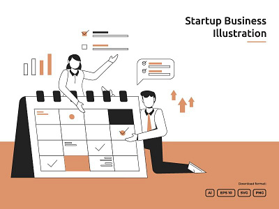 time management and business planning schedule illustration agenda banner date deadline digital flat organize page project reminder team template