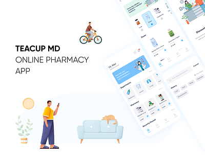 TeacupMD Online Pharmacy Mobile App app design design figma ui ui ux ui design uidesign uiux ux ux design uxdesign