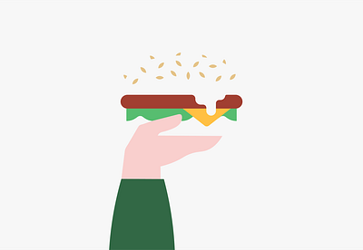 Food Illustration branding burger food graphic design illustration minimalistic